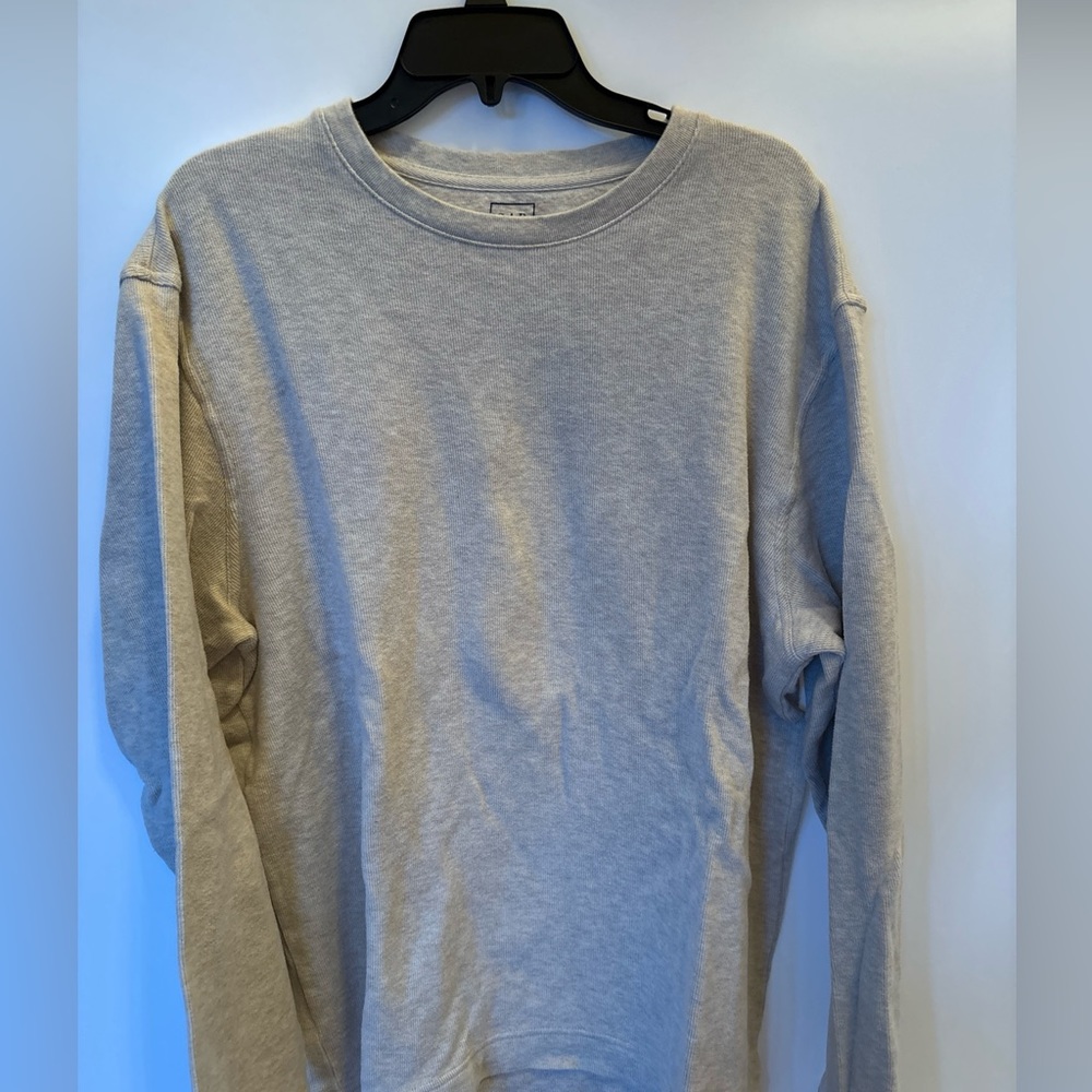 GAP Mens Pullover Sweater XL Beige Super Soft Cotton Knit Crew Long Sleeve